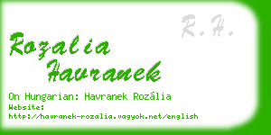 rozalia havranek business card